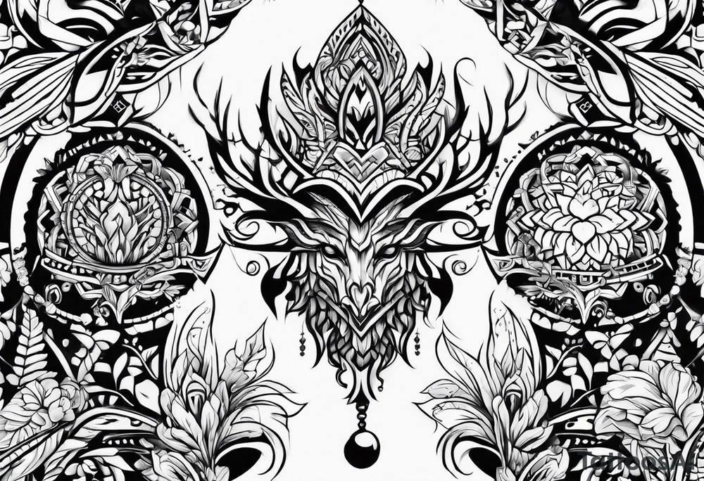 Nordic hunter tattoo idea