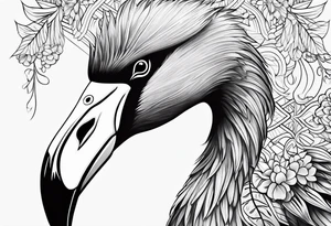 flamingo simple tattoo idea