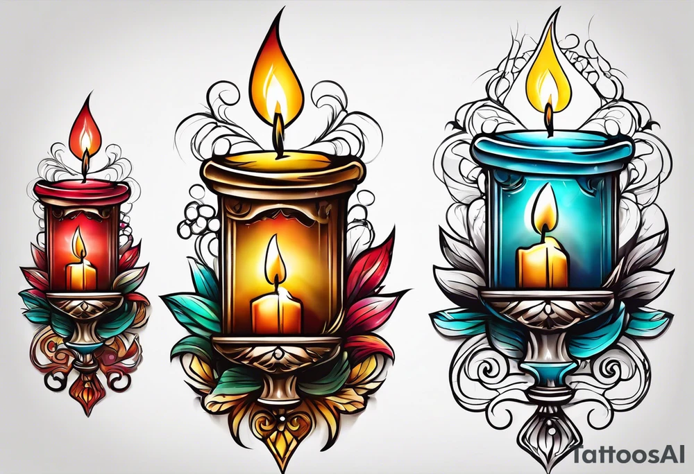 candle tattoo idea