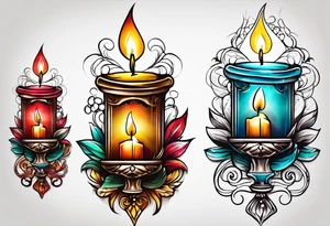 candle tattoo idea