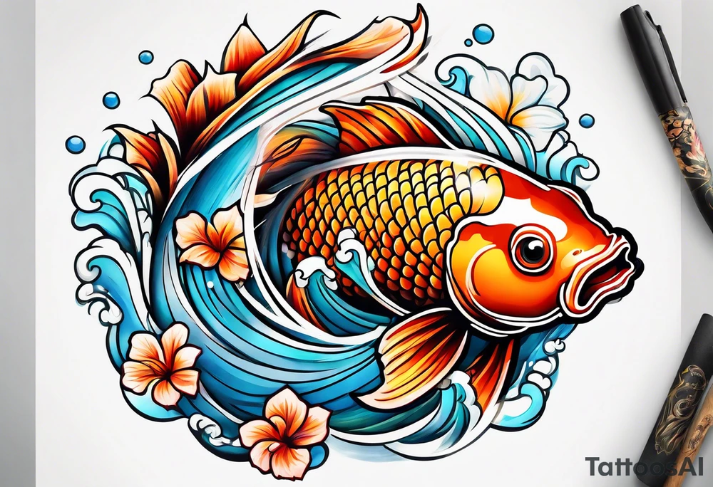 Koi fish tattoo idea