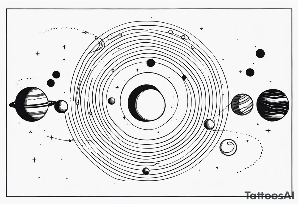 Solar system tattoo idea