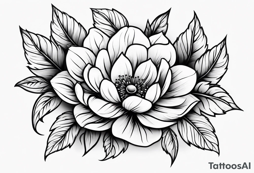 Paw print of flowers tattoo idea