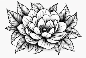 Paw print of flowers tattoo idea
