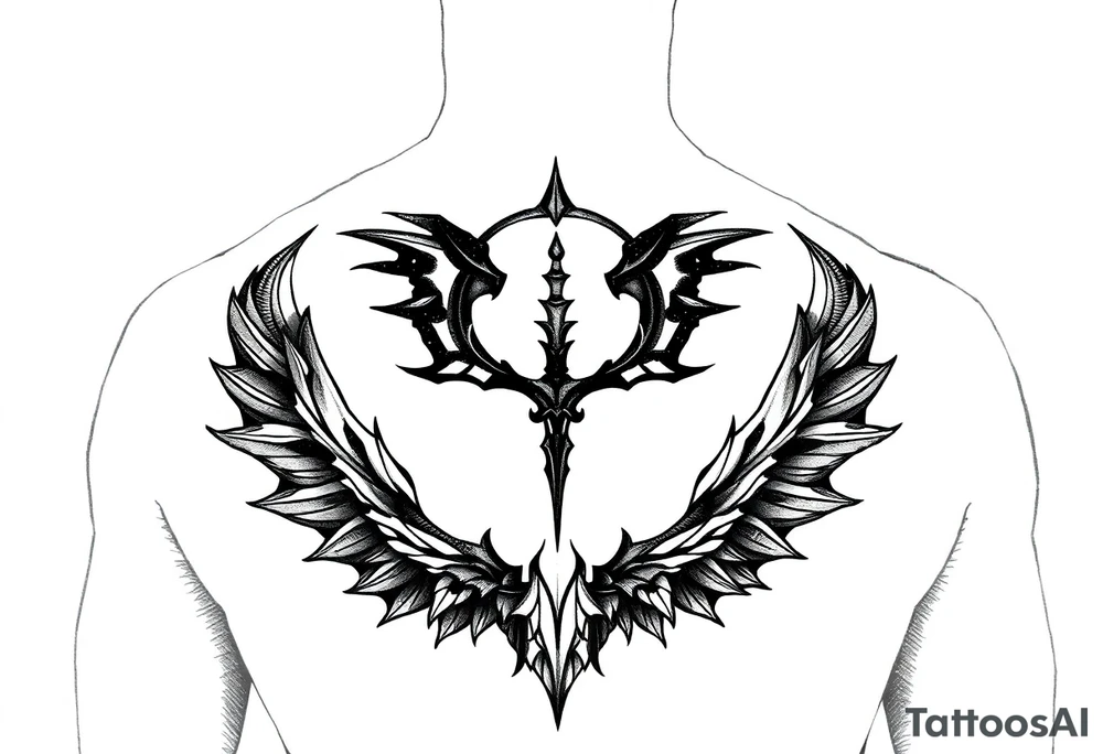 Create a minimalist black-ink tattoo design inspired by the philosophy of self-reliance and personal responsibility. The design should symbolize owning both successes and failures without crediting or blaming others, in an agnostic context. tattoo idea