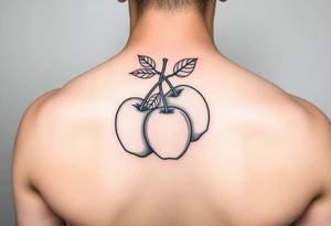 fruits space apples tattoo idea