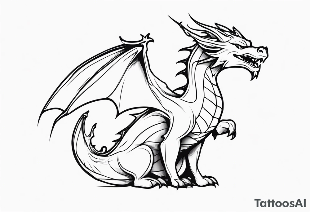 Cute Dragon tattoo idea