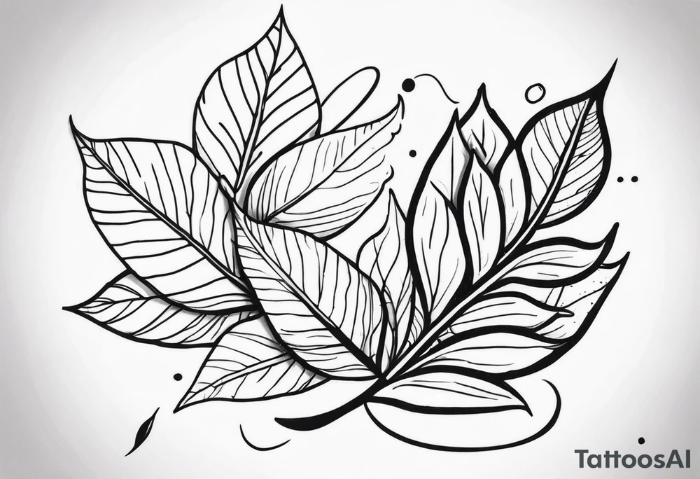leaves around the forearm tattoo idea