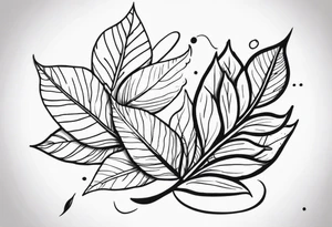 leaves around the forearm tattoo idea