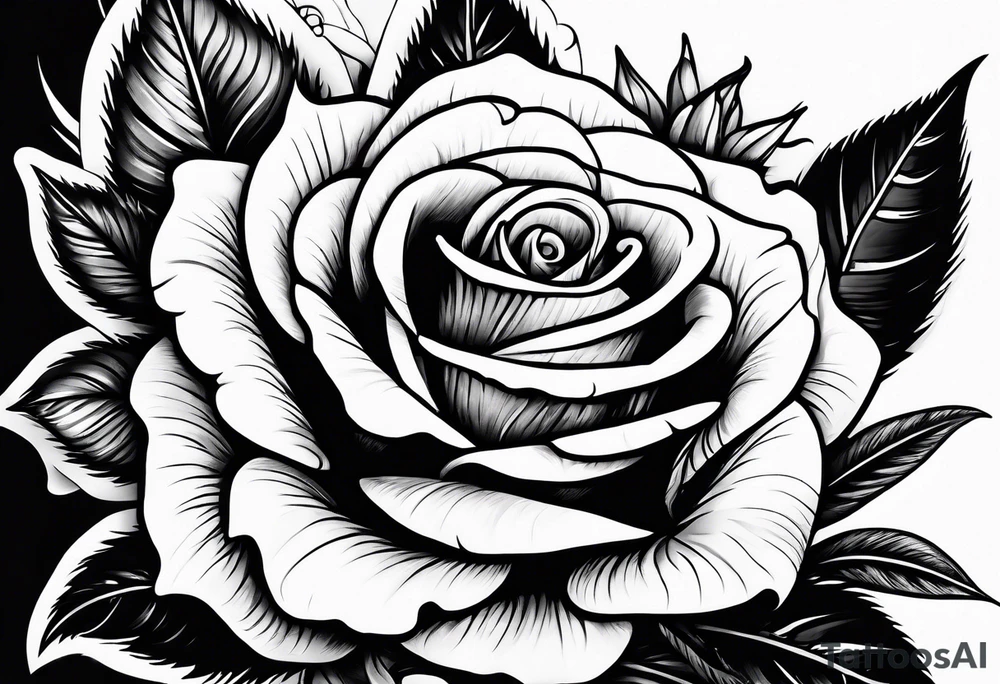 violeys and rose tattoo idea