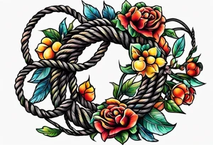 Straight rope tattoo idea