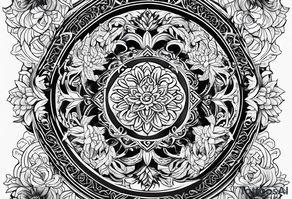 Half sleeve, sanskrit tattoo idea