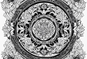 Half sleeve, sanskrit tattoo idea