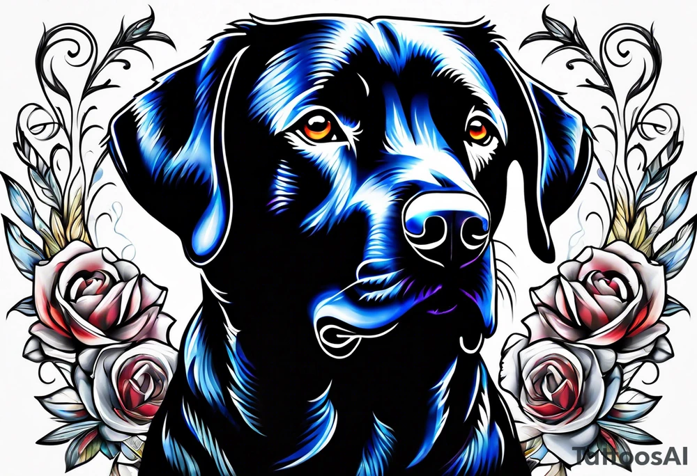 black lab tattoo idea