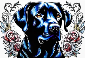 black lab tattoo idea