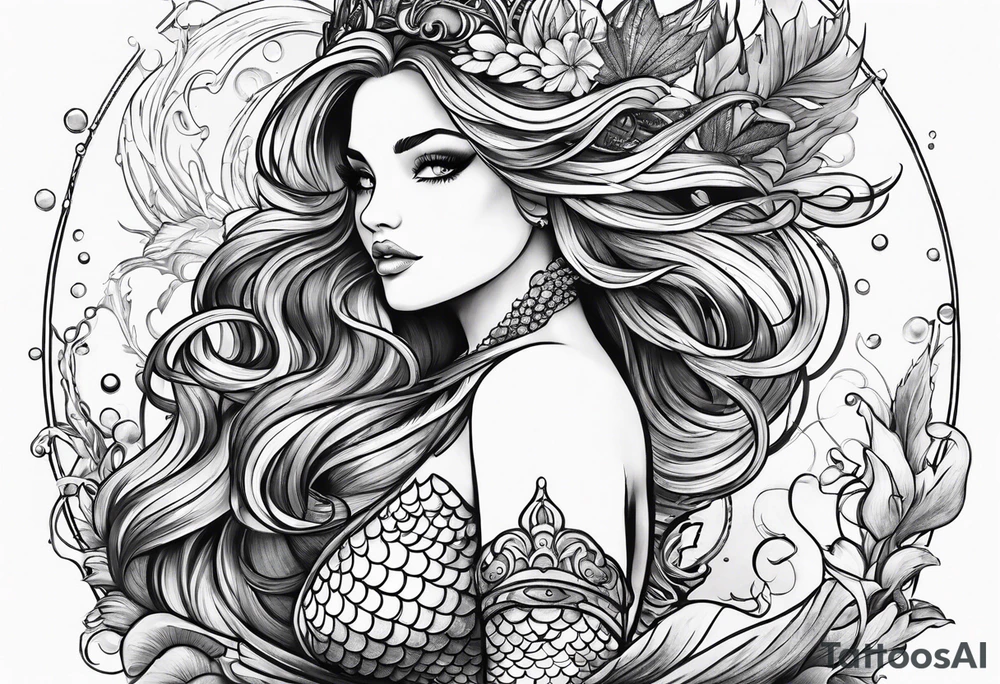 mermaid tattoo idea