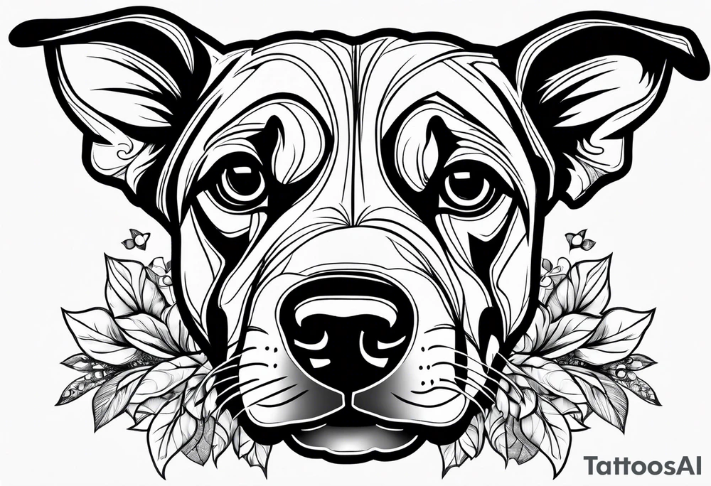 Fineline dog tattoo idea