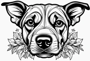 Fineline dog tattoo idea