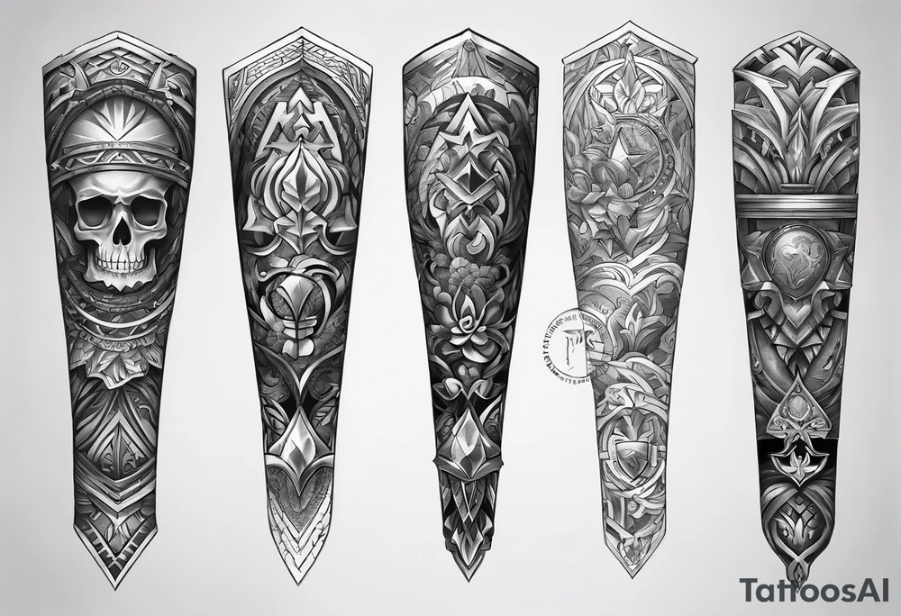 design me a unique tactical tattoo for the forearm and hand tattoo idea