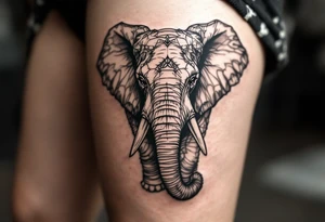 Queen elephant tattoo idea