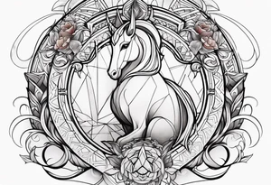 Geometric. Feminine capricorn tattoo idea