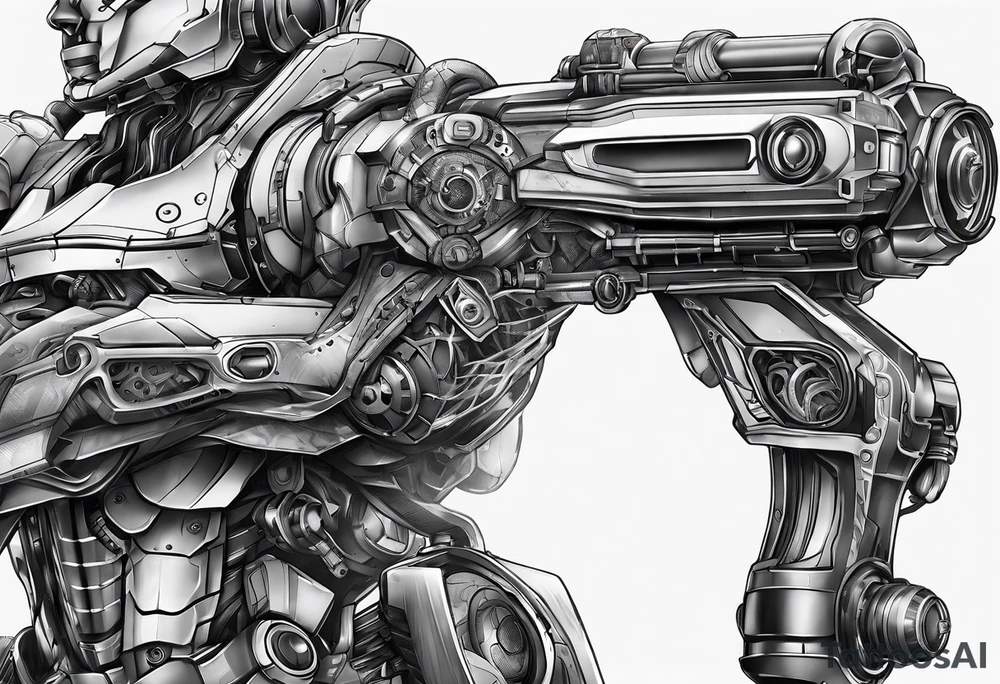 right arm tattoo robotic arm tattoo idea