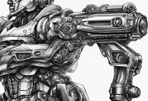 right arm tattoo robotic arm tattoo idea