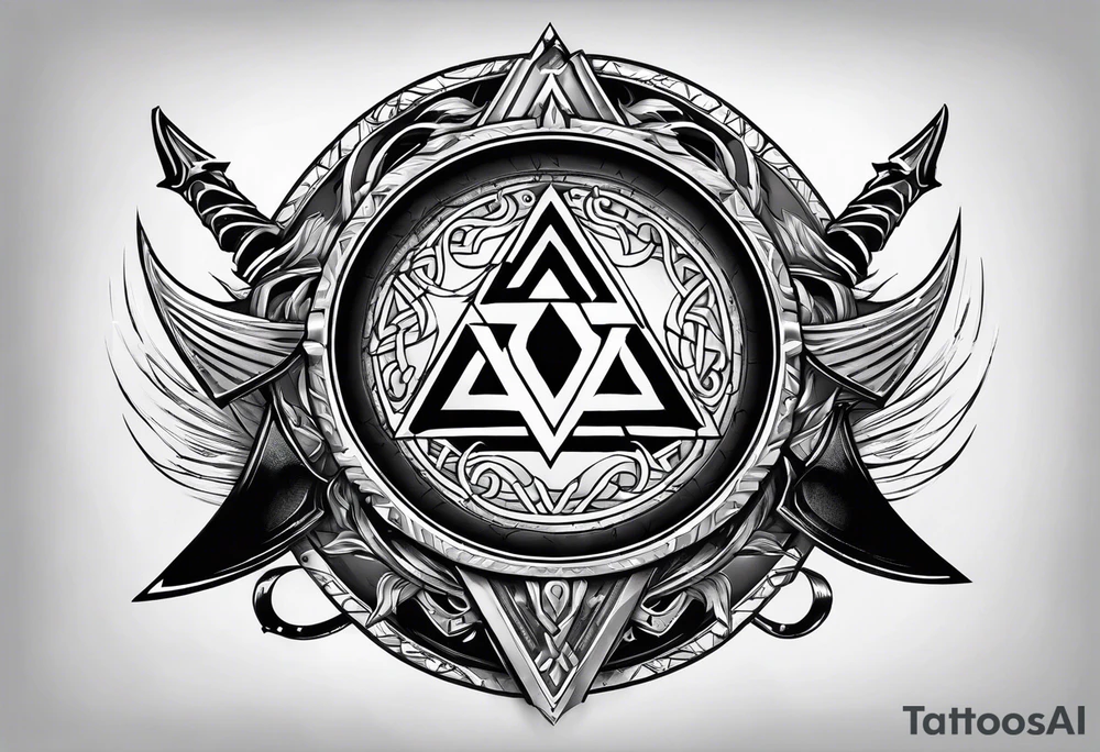 Valhalla round
shield axe sword valknut tattoo idea Valhalla round
shield axe sword valknut tattoo idea