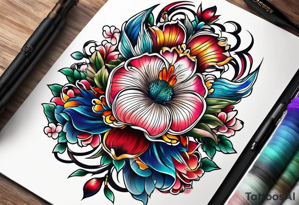 Cờ hải tặc tattoo idea