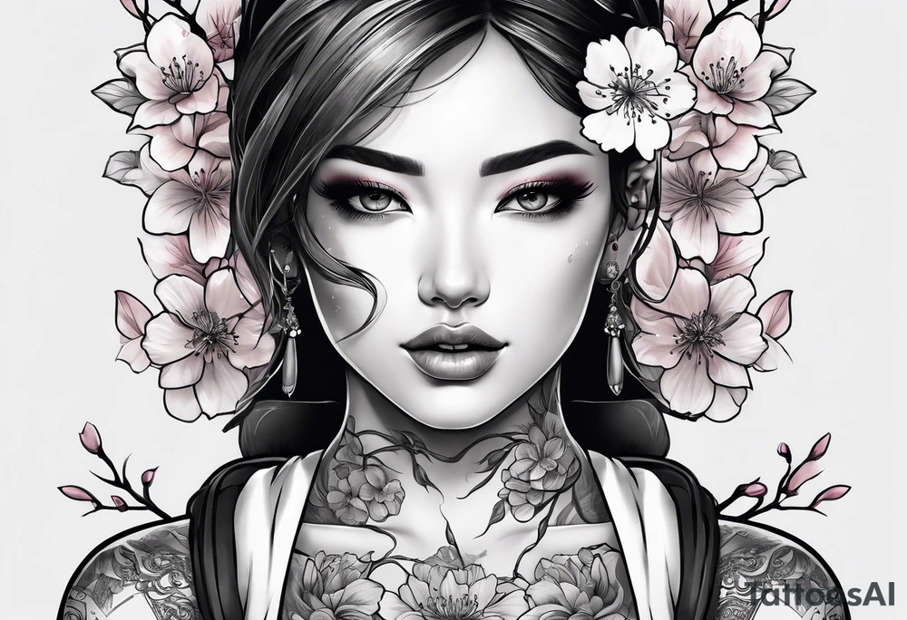 cherry blossoms tattoo idea