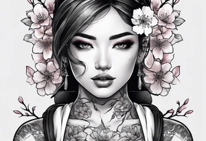 cherry blossoms tattoo idea