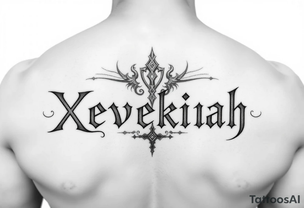 Xevekiah name tatto tattoo idea