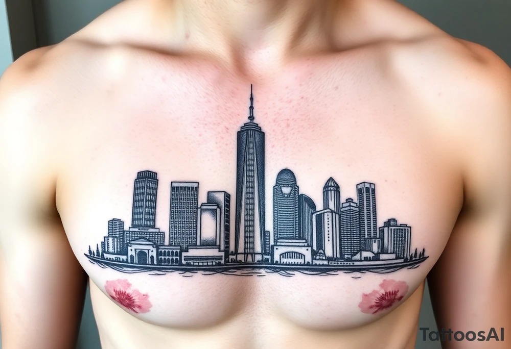 Houston texas skyline tattoo idea