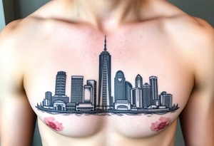 Houston texas skyline tattoo idea