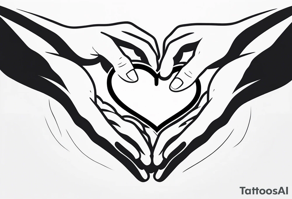 Hands forming a heart tattoo idea