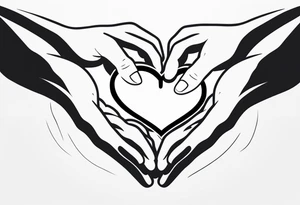 Hands forming a heart tattoo idea