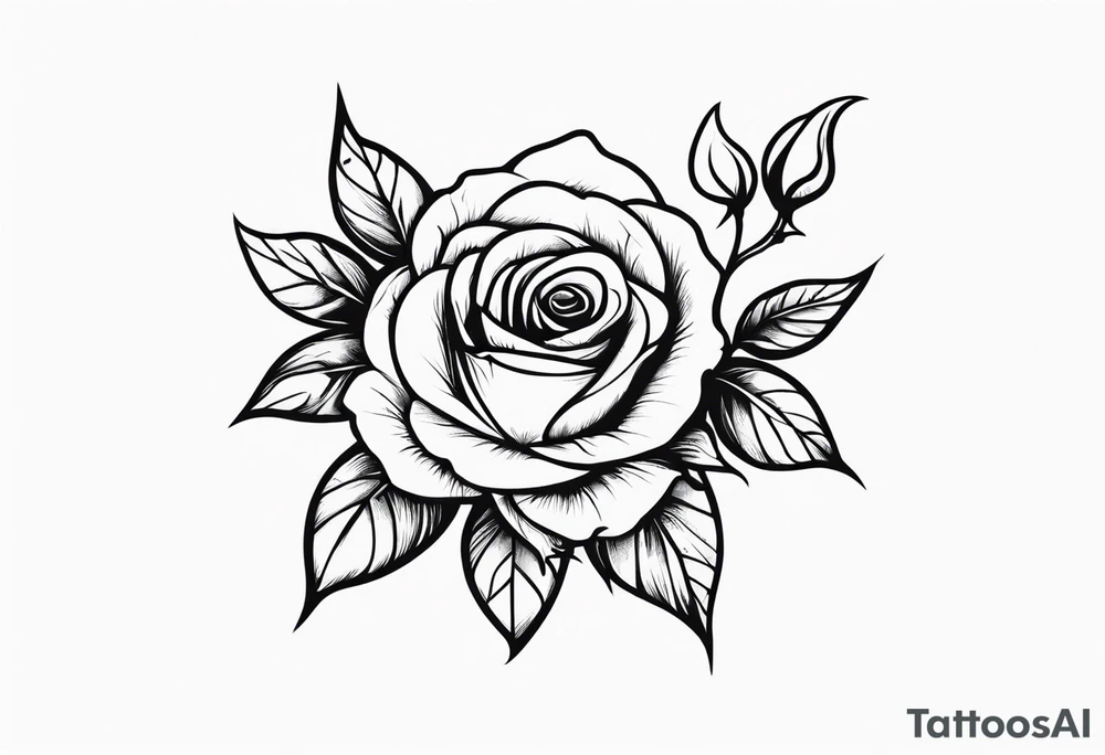 Gothic rose and bats tattoo tattoo idea