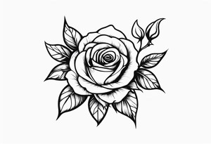 Gothic rose and bats tattoo tattoo idea
