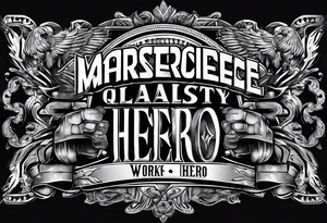 working class hero text with 20 pieces of silver and praying hands tattoo idea