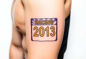 Racing bib 2013 purple and gold tattoo idea