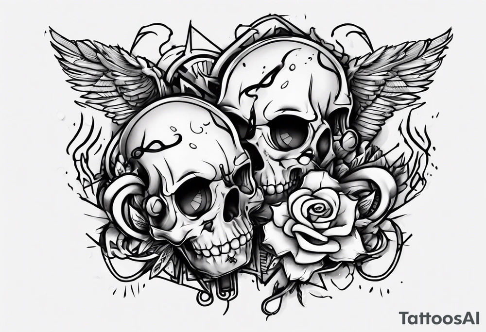 electric switch between love and hate tattoo idea