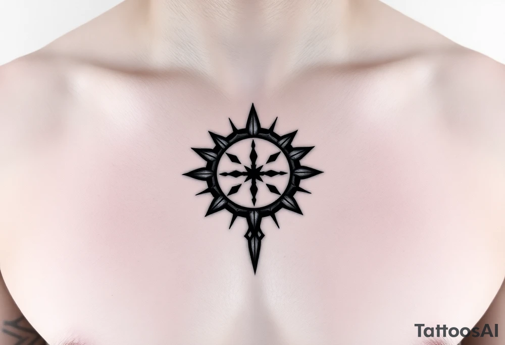 I want to create a tattoo in the center of my chest, close to my heart. It's a tattoo that I want to look at during the worst days of my life or whenever I am having a low day. To remind myself to trust the system, to trust the universe, and to trust myself. To have faith and be a warrior. To have that resilience to get back up. And yeah, like a mix of that feeling and also just to let go and trust that things will work out fine. tattoo idea