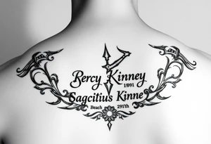 Percy James Kinney, Sagittarius, Born December 16th 1991 tattoo idea