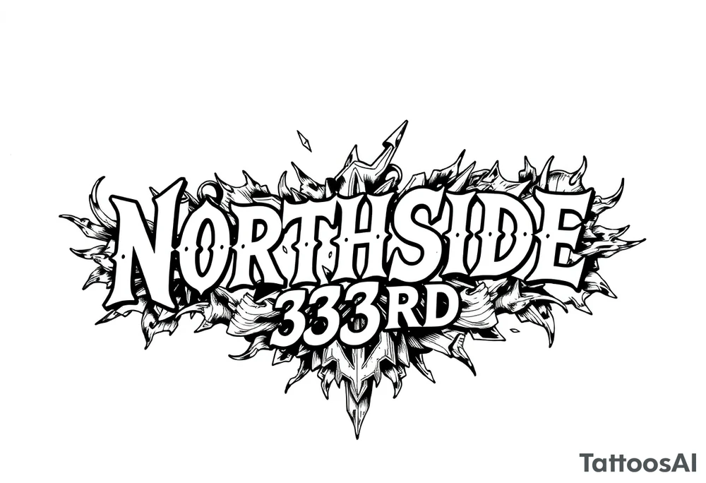 “NORTHSIDE” “33RD” tattoo idea