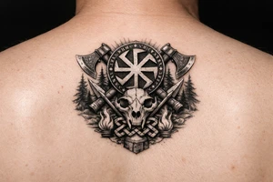 Ideas with pagan Slavic kolovrat tattoo idea