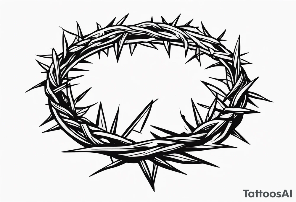 crown of thorns tattoo idea