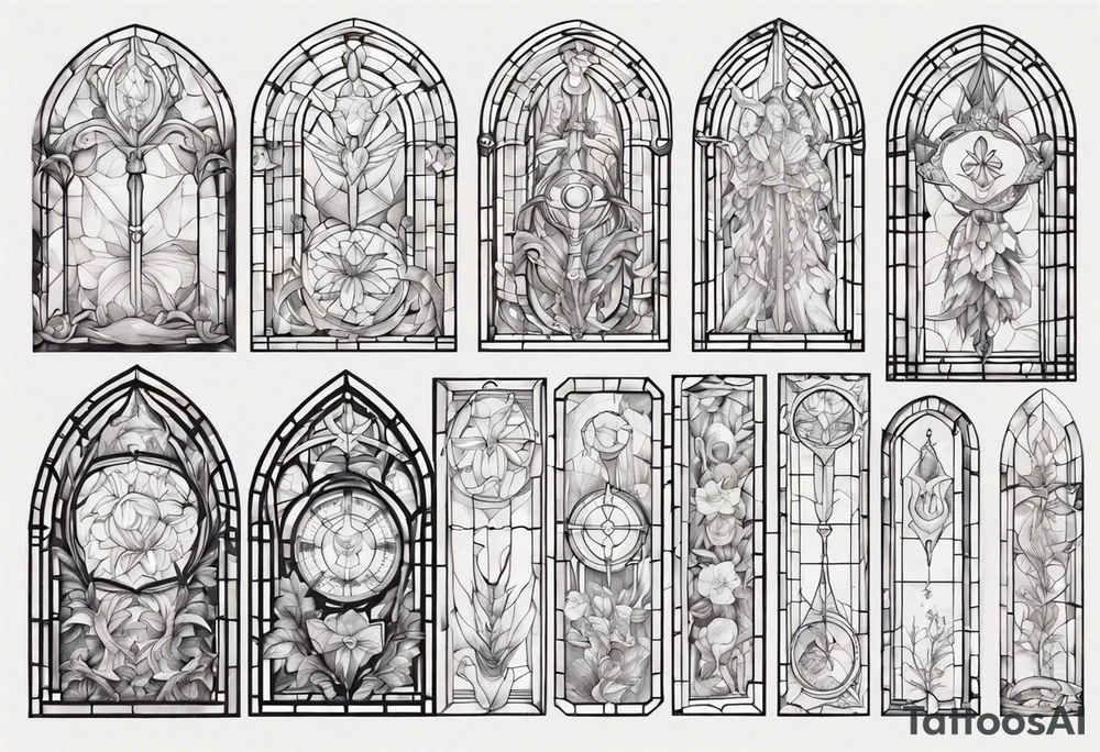 Stained glass window tattoo idea
