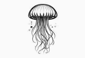Jelly fish swimming spine tattoo idea