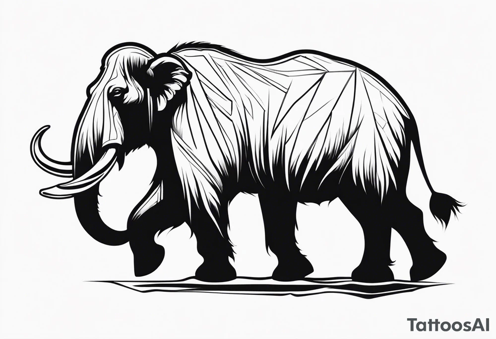 strong mammoth tattoo idea