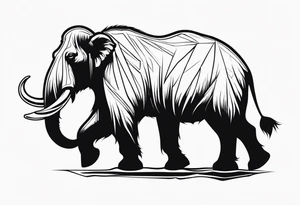 strong mammoth tattoo idea